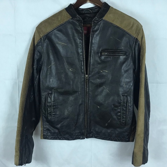 Zara Jeans, Size Small, Chocolate Brown and Tan, Leather Jacket. - Picture 1 of 3